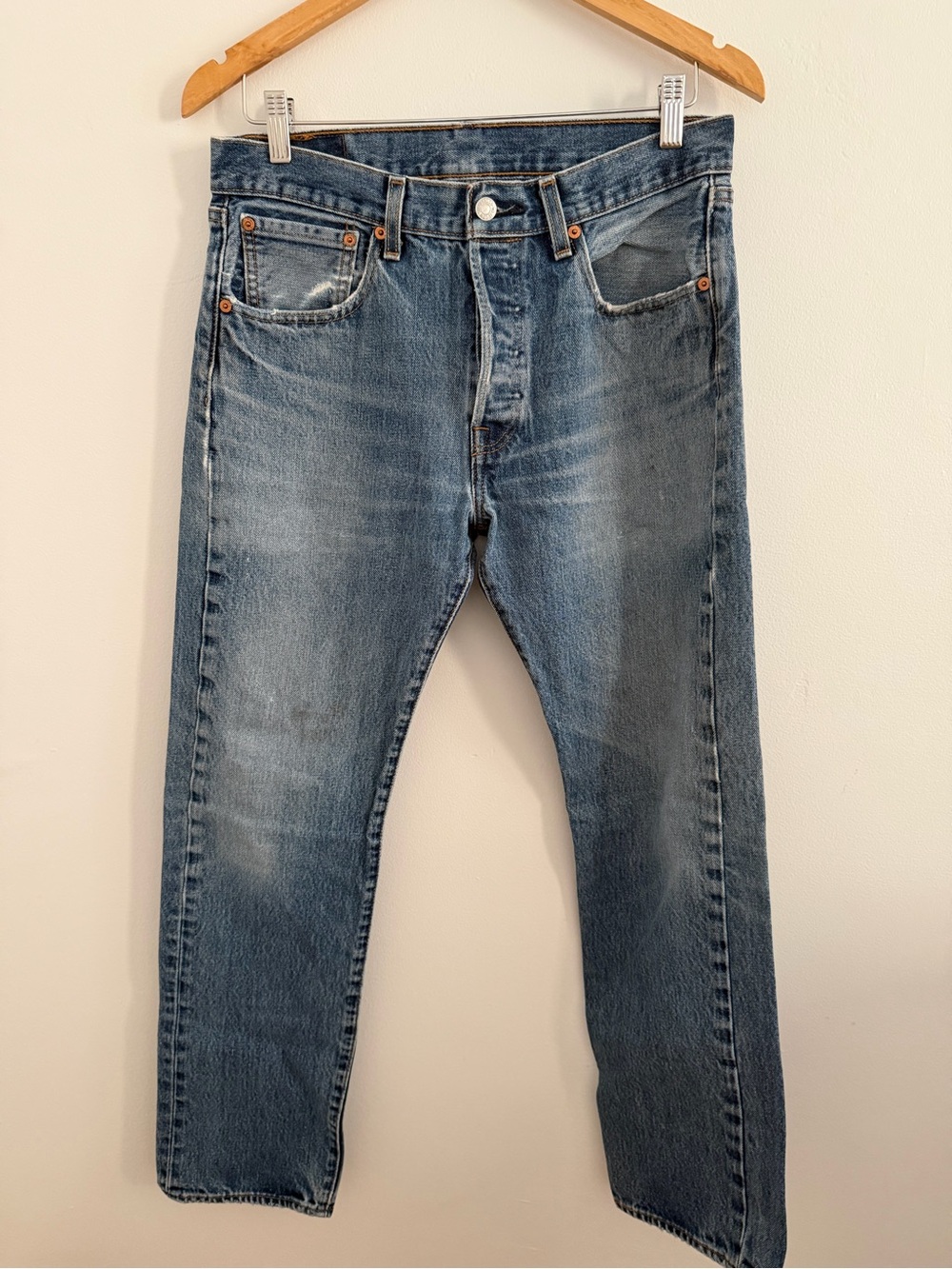 Levi's Straight Leg Faded Blue Men's Jeans
